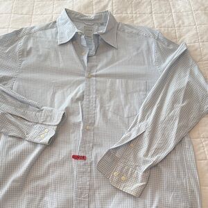 J. Crew Men's Light Blue Plaid Shirt